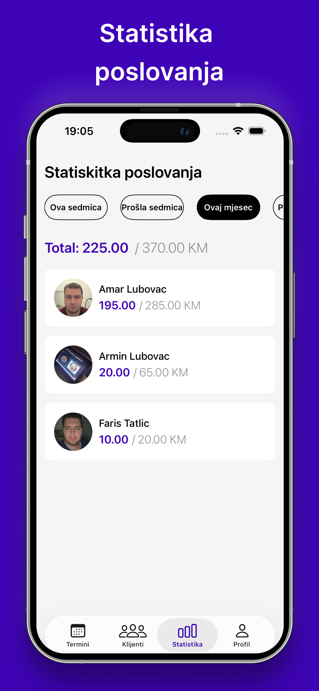 Statistika poslovanja